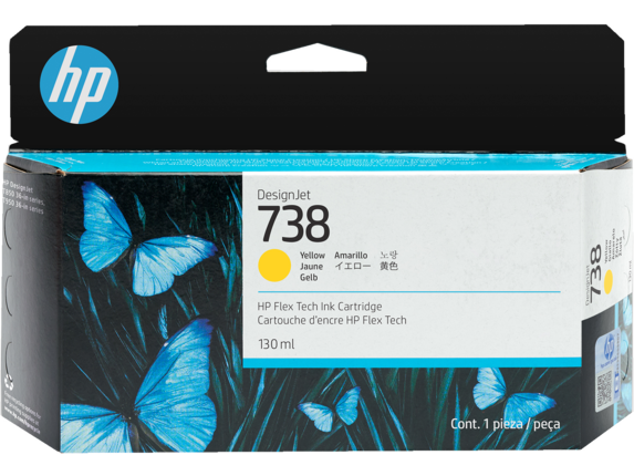 Hình của HP 738 130ml Yellow DesignJet Ink Cartridge (498N7A)