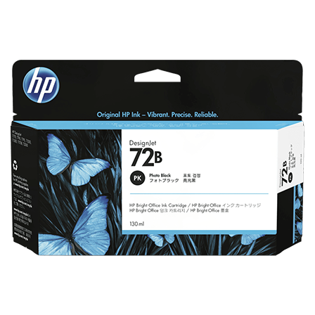 HP 72B 130-ml Photo Black DesignJet Ink Cartridge (3WX07A)
