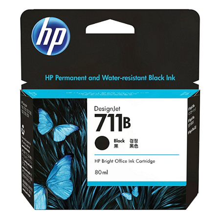 Hình của HP 711B 80-ml Black DesignJet Ink Cartridge (3WX01A)