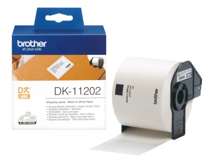 Hình của Nhãn giấy Brother DK-11202, Black on White, khổ 62mm x 10mm, 300 nhãn