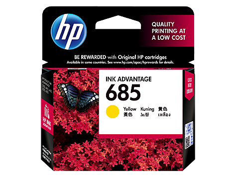 HP 685 Yellow Original Ink Advantage Cartridge (CZ124AA)