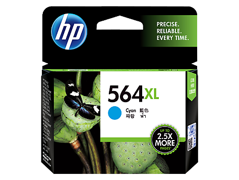 Hình của HP 564XL High Yield Cyan Original Ink Cartridge (CB323WA)