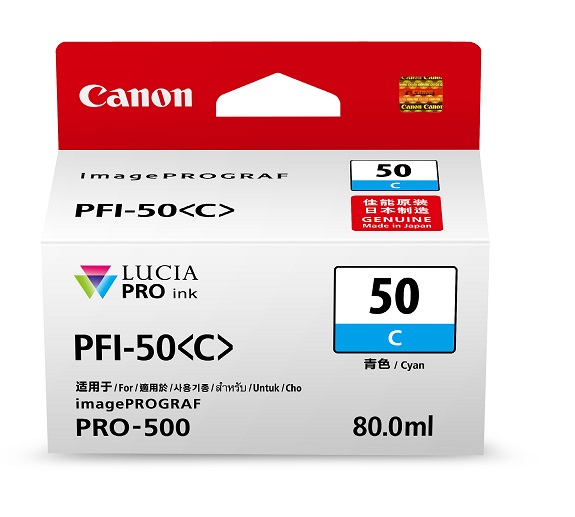 Hình của Mực in Canon PFI-50 Cyan Ink Tank (0535C001AA)