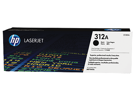 HP 312A Black Original LaserJet Toner Cartridge (CF380A)