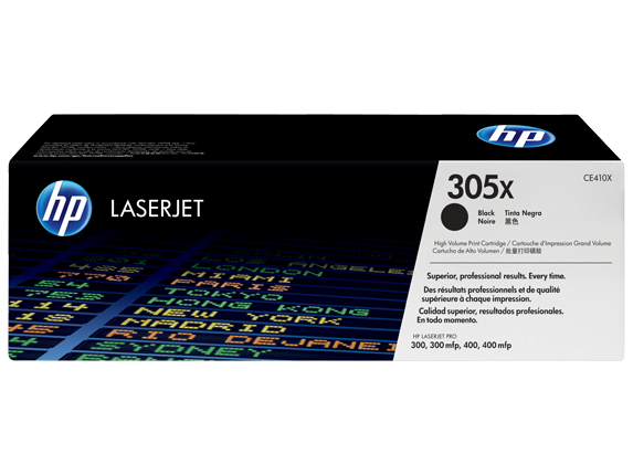 HP 305X High Yield Black Original LaserJet Toner Cartridge (CE410X)