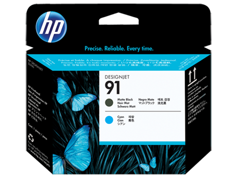 Hình của HP 91 Matte Black and Cyan DesignJet Printhead (C9460A)