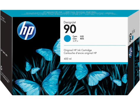 Hình của HP 90 400-ml Cyan DesignJet Ink Cartridge (C5061A)