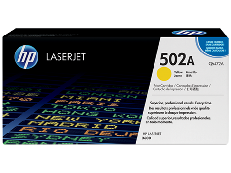 Hình của HP 502A Yellow Original LaserJet Toner Cartridge (Q6472A)