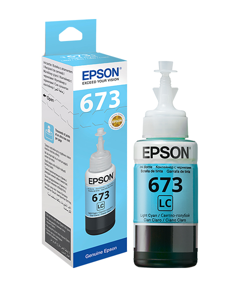 Hình của Mực in Epson T673 Light Cyan Ink Bottle (C13T673500)