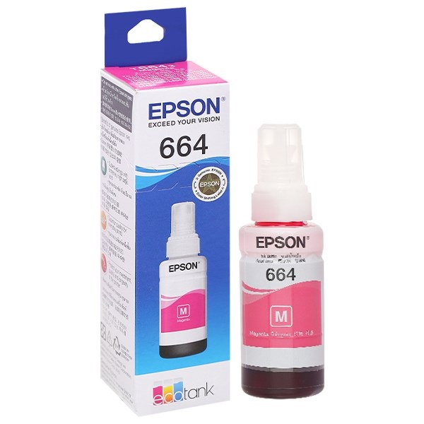 Mực in Epson T6643 Magenta Ink Bottle – Chính hãng, màu đỏ tươi chuẩn, giá tốt