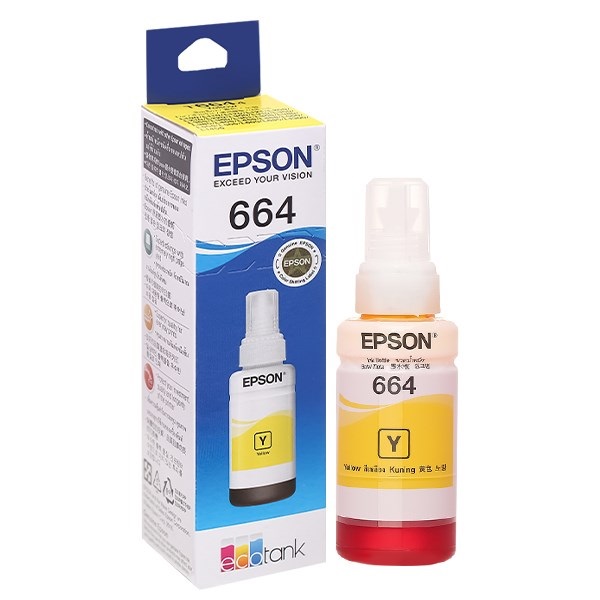 Mực in Epson T6644 Yellow Ink Bottle – Chính hãng, màu vàng chuẩn, giá tốt