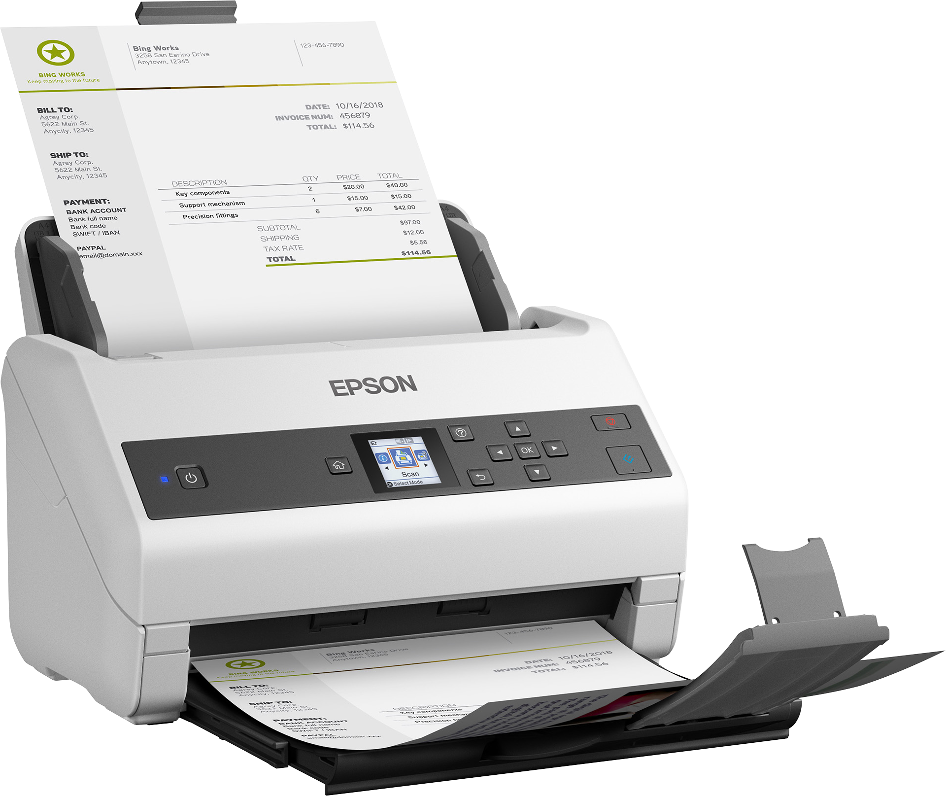Máy scan Epson WorkForce DS-870 – Khổ A4, scan 2 mặt tự động, tốc độ cao, chính hãng