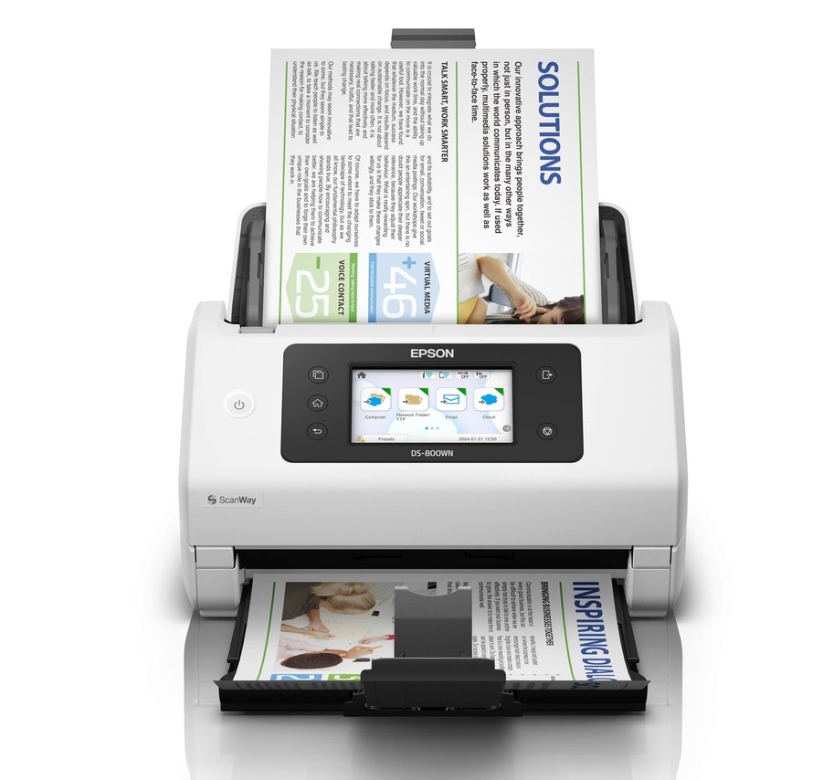 Máy scan Epson WorkForce DS-800WN – A4, scan 2 mặt tự động, kết nối không dây, chính hãng