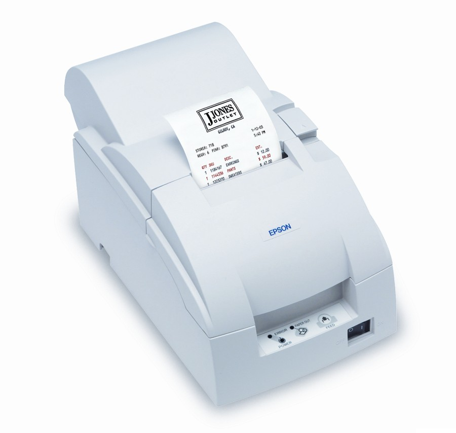 Epson TM-U220A Parallel (C31C516675) – Máy in hóa đơn POS, cổng song song LPT, tự động cắt giấy, màu xám EDG