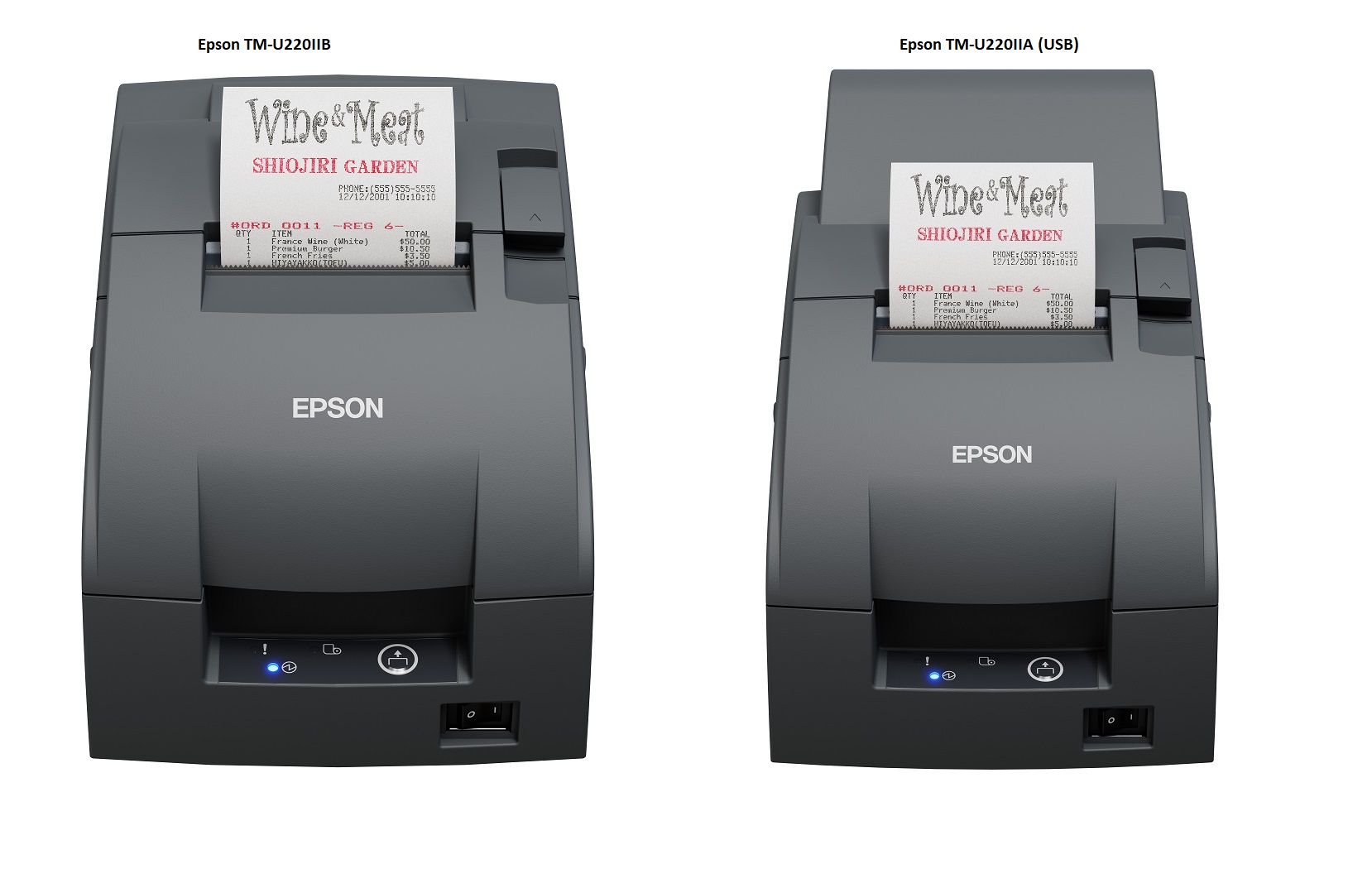 So sánh các dòng máy in Epson TM-U220II – IIA / IIB (USB) / IIB (LAN)