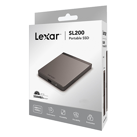 Hình của Lexar SL210 Portable SSD 2TB, 550MB/s USB 3.1 Gen2 Type-C (LSL210X002T-RNNNG)