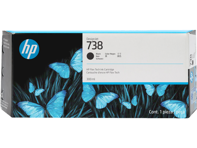 Hình của HP 738 300ml Black DesignJet Ink Cartridge (498N8A)